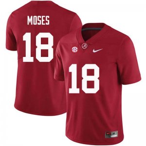 NCAA Men's Alabama Crimson Tide #18 Dylan Moses Stitched College Nike Authentic Crimson Football Jersey RO17T25AT